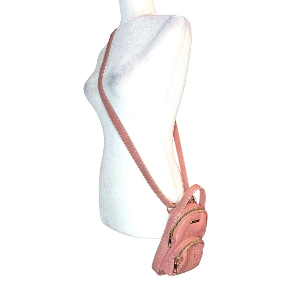 Vintage MUDD Crossbody Bag Purse Mini Backpack Logo 90's Y2K Pink Quilted - Picture 8 of 9